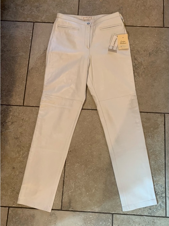 margaret godfrey Pants - Lux White 100% real Leather Pants by Margaret Godfrey NWT women’s size 8